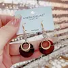 Pendientes de Gancho de Moda de Zirconia de Lujo Ligero de Nicho para Mujer Estilo Coreano Pendientes Elegantes de Gama Alta Populares Pendientes de Moda Novedad 2025