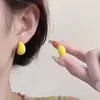 Pendientes de Forma de C de Colores Frescos de Caramelo para Mujer de Verano, Estilo Nuevo Simple, Pendientes de Celebridad de Internet, Joyería para Orejas de Nicho Dopamina