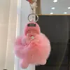 Lindo Colgante Llavero Bola de Pelo de Zorro, Encanto Creativo Personalizado de Peluche de Muñeca Durmiente de Gama Alta para Bolso, Pequeño Regalo