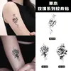 Hermosa Combinación de Rosas Tatuajes Temporales Herbales Flores Hermoso Brazo y Pierna Tatuaje para Chicas Impermeable y Resistente al Sudor No Reflectante