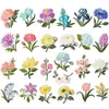 Tecido Bordado Floral Pastoral Floresta Fresca Patch Termocolante Rosa Abelha Jaqueta Bolsa Embalagem Patch Decorativo