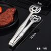 Pinza para alimentos de acero inoxidable 304, pinza para manzana, pan, barbacoa, utensilio de cocina creativo para bistec, barbacoa, pinza para alimentos, vajilla