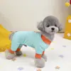 Roupa Fresca com Proteção Solar de Verão para Cachorros, Roupa Fina e Respirável de Quatro Pernas para Bichon, Teddy e Gatos, Roupa de Quatro Pernas em Malha de Seda Gelada
