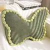 Almohada con Forma Retro con Relleno para Dormitorio, Ventana de Mirador y Sofá, con Patrón Floral de Mariposas Simple de Alta Gama