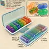 Mini Porta-Comprimidos Pequeno Portátil com 3 Compartimentos, Caixa de Comprimidos de Plástico para Manhã, Tarde e Noite, Porta-Comprimidos para Convalescentes, Caixa de Cápsulas para Um Dia