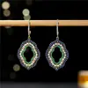 Brincos Geométricos de Luxo Leve Estilo Novo 2026 para Mulheres, Pino de Prata S925, Totalmente Cravejados com Zircônia Diamantada, Brincos Longos com um Toque de Moda de Alto Padrão