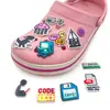 Serie de Programadores de Dibujos Animados Charms de Goma Blanda para Zapatos Accesorios para Crocs Sandalias Divertidas para DIY Chanclas Accesorios Adornos Venta al por Mayor