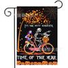Bandera de Jardín de Halloween de Venta Caliente Transfronteriza, Enano Murciélago Telaraña Decoración de Patio Bandera de Jardín de Lino de Doble Cara