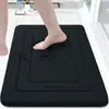 Alfombrilla de baño transfronteriza engrosada de espuma viscoelástica entrada de baño antideslizante alfombrilla de felpa de coral para pies suministro directo de fábrica al por mayor
