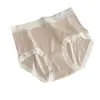 Falda Azul Pequeña 6057 Encaje Acanalado Suave Amigable con la Piel Recorte Ropa Interior Femenina Cintura Media Sin Costuras Moldeadora de Cadera Algodón Puro Triángulo de Entrepierna Bragas