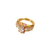 Anillo abierto ovalado de circón vintage, sensación de lujo ligero y alta gama, anillo para el dedo índice, joyería versátil estilo palacio