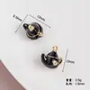 [Serie de Café de Desayuno Parisino] Colgante de Croissant de Grano de Café DIY Goteando Aceite Colgante Accesorios para Joyería DIY