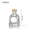 Frasco de aromaterapia de vidro de 100ml, frasco dispensador de óleo essencial de perfume sem chama de alta qualidade, frasco de vidro de aromaterapia redondo para carro