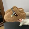Pantuflas de Algodón para Invierno, Retro, Gruesas, sin Cierre, para Casa, Moda, Cómodas, Cerradas, Nuevas Pantuflas Esponjosas para Mujer 2026