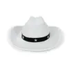 Sombrero Vaquero Occidental de Estrella de Cinco Puntas con Remaches para Niños Fiesta de Carnaval Cinturón Rosa con Remaches para Niños Sombrero de Caballero