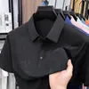 Camiseta Masculina de Manga Curta Verão Novo Estilo Roupas para Pais de Meia-Idade e Idosos Tamanho Grande Solta Casual de Negócios Polo Estampada com Gola