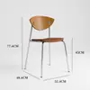 Mesa y Sillas de Comedor de Madera Maciza, Sillas de Comedor de Lujo Ligero, Sillas de Hierro para Cafetería y Uso Doméstico, Sillas de Diseñador con Forma de Pájaro