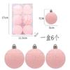 Nueva bola de Navidad al por mayor transfronteriza color macarrón bola agrietada accesorios de decoración para árbol de Navidad 6cm 8cm Paquete de 6