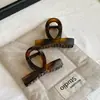 Pinza de Lazo Simple de Ámbar de Tamaño Mediano para el Cabello en la Parte Posterior de la Cabeza, Pinza de Tiburón, Pinza para el Cabello de Acrílico Mate de Alta Gama