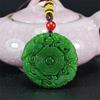 Venta al por mayor de fábrica imitación jade Hetian color jade colgante de jade de dragón y fénix bagua material Mongolia Exterior colgante de jade bagua verde