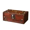 Caja de Almacenamiento de Madera Retro China para Joyería, Facturas, Artículos Pequeños, Decoración, Caja de Madera, Atrezzo para Rodajes de Cine y Televisión