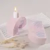 Molde de Silicona para Portavelas con Forma de Arco Iris de Resina, Molde para Yeso y Cemento DIY, Molde para Velas de Aromaterapia