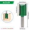 Faca Reta de 8 Cabos Cor Verde-Pintura Faca Reta de Duas Bordas Faca para Ranhurar Lâmina de Aço Tungstênio Máquina de Acabamento Fresadora para Marcenaria