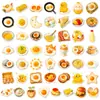 50 hojas de lindas pegatinas de comida con temática de huevo para scrapbooking, adecuadas para estudiantes transfronterizos, papelería y fines decorativos; impermeable y no adhesivo, disponible para venta al por mayor