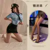 Policía sexy caliente OL estilo hermana real lencería juego de roles azafata falda de cuero ajustada a la cadera al por mayor