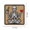 Conjunto de Patches de Tecido Bordados Estilo Caveira Guerreira, Patches Decorativos DIY para Roupas, Sapatos, Chapéus, Bolsas, Etc. Patches de Emblema