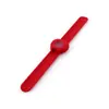 Pulsera de silicona de tubo redondo al por mayor Reloj de aplauso infantil con cabeza de Apple Reloj de presión desmontable Pulsera de silicona