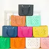 Bolsa de Praia EVA com Furos Portátil Bolsa de Mão Impermeável Bolsa de Viagem Lavável Adequada para Esportes Praia Piscina