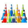 Conos de Tráfico Rojos de Plástico PVC, Barreras de Carretera Coloridas, Conos Anticolisión Pequeños en Forma de Cono de Helado, Conos Reflectantes para Talleres Libres de Polvo