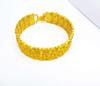 Pulseira Masculina de Latão Dourado Sand Gold com Padrão de Dragão Corrente de Relógio Sand Gold Venda Direta da Fábrica Joias Estilo Chinês