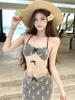 Diosa de la Dopamina Bikini Isla Vacaciones de Ocio Estilo Pura Pasión Traje de Baño Falda Larga Traje de Baño para Mujer Bikini