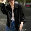 Chaqueta Ligera Elegante de Triacetato de Gama Alta Top Corto Casual de Solapa Ajustado Moda Femenina Otoño 2026 Nuevo