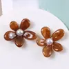 Parche de Flor Grande de Dos Tonos Degradado de 33 mm Pasador de Flor Irregular Accesorios para Zuecos DIY Estilo Chino