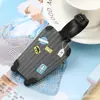 Etiquetas de Equipaje de PVC de Venta Caliente Transfronterizas con Diseños de Dibujos Animados, Etiquetas de Embarque para Maleta, Etiquetas Antiperdida para Bolsa de Viaje, Personalizables