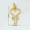 Ventas Directas de Fábrica, Venta al por Mayor de Artículos en Stock, Chapado en Oro Real Microincrustado de Cobre 18K, Colgante en Forma de Corazón Chapado en Oro