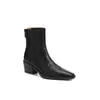 Botines Cortos de Piel de Oveja Estilo Retro Británico para Mujer, sin Cordones con Cremallera Trasera, Tacón Grueso, Punta Cuadrada, Botas Martin, Talla 40, Botas de Mujer de Comercio Exterior Transfronterizo