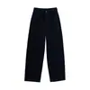 Pantalones de Pierna Ancha Estilo Guadaña Elegantes de Moda para Mujer Otoño Invierno 2026 Nuevos de Cintura Alta Adelgazantes Cortos Holgados Versátiles Pantalones Banana