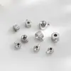 Cierre de posicionamiento de cobre, estilo de cuenta redonda y cilíndrica, color dorado y plateado, múltiples tamaños, accesorio de fijación antideslizante para pulsera y collar DIY