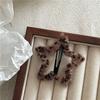 Clip BB de felpa vintage con estampado de leopardo para otoño e invierno, clip para flequillo de pelo rebelde, clip para el pelo rectangular de gotas de agua, nubes, estrella de cinco puntas, corazón