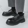Sapatos de Couro Transfronteiriços, Sapatos Masculinos, Novos Estilos de Sapatos Brogue Britânicos, Sapatos de Casamento para Noivos, Estilo Coreano Casual de Negócios Sapatos Grandes de Couro