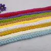 Corda Trançada de Lã com 1,2 cm de Largura Feita à Mão com 18 Fios Pequenos de Corda Acessórios de Decoração para Roupas DIY 1m Frete Grátis