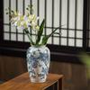 Vaso de Cerámica con Hortensias de Porcelana Azul y Blanca Estilo Oriental Azul y Blanco Nuevo Estilo Chino Adornos para Porche Adornos de Cerámica para Sala de Estar