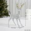 Colgante de Reno con Flockado Brillante de Venta Caliente Transfronteriza Colgante de Decoración para Árbol de Navidad Estilo Ins Adornos Navideños Diseño de Escena