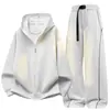 Outono/Inverno 2026 Nova Marca Tendência Estilo Americano Outono Cor Sólida Solto com Capuz Cardigan Moletom Casual Versátil Peça de Roupa Externa para Homens e Mulheres