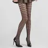 Nuevas medias de rejilla huecas sexys y seductoras de comercio exterior para mujer, medias de red de verano, medias finas de talla grande para niñas