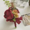 Yi Yaguo 2475 Estilo Chino y Occidental Estilo Bosque Invitado Banquete Novio y Novia Ramillete Flor de Muñeca Ramillete para Uso en Bodas